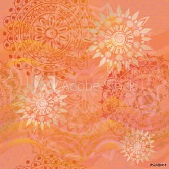 Picture of Beautiful texture with ornaments in warm colors